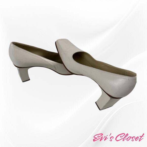 CocoBy Maraolo Women's Pumps Made In Italy Off White Cream Size 40  US 9.95 - Picture 3 of 7